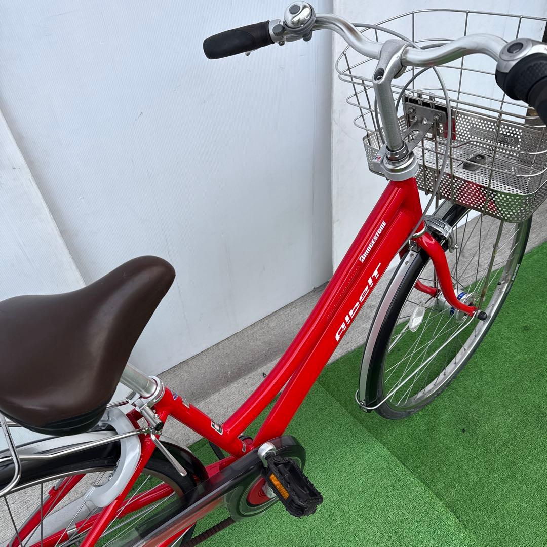 ブリヂストン アルベルト自転車 26インチ 内3速 オートライト レッド