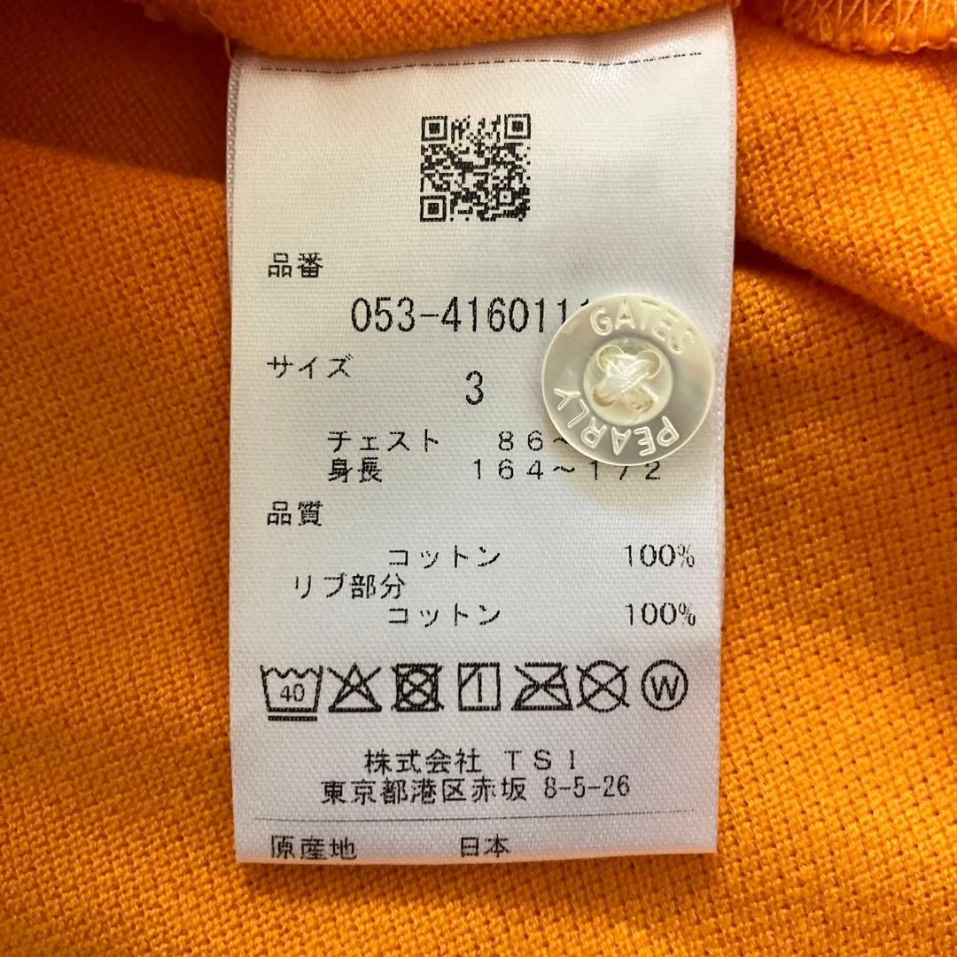 新品　PEARLY GATESポロシャツ　サイズ3 オレンジ
