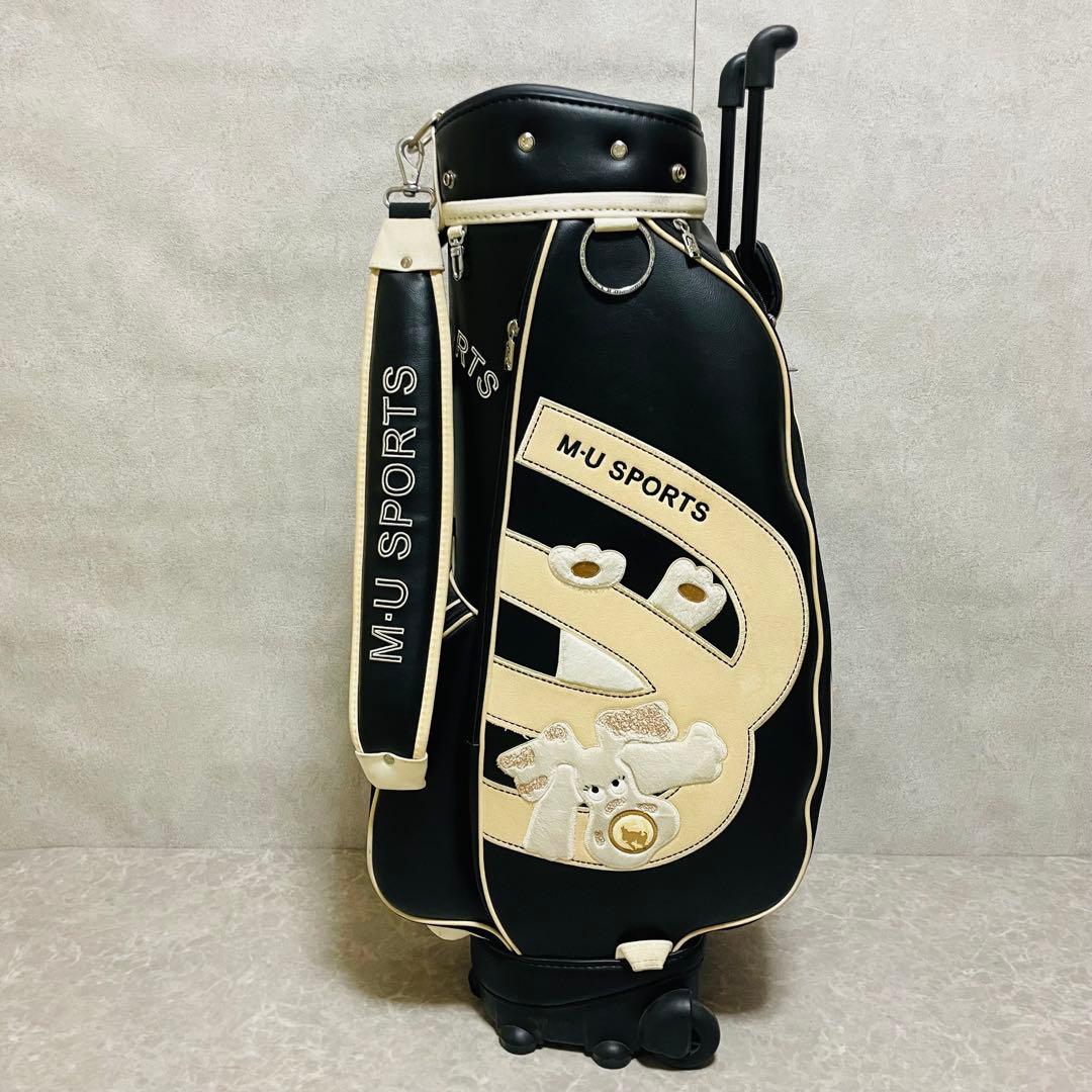 美品　エムユースポーツ カート付きキャディバッグ ゴルフバッグ ミエコウエサコ