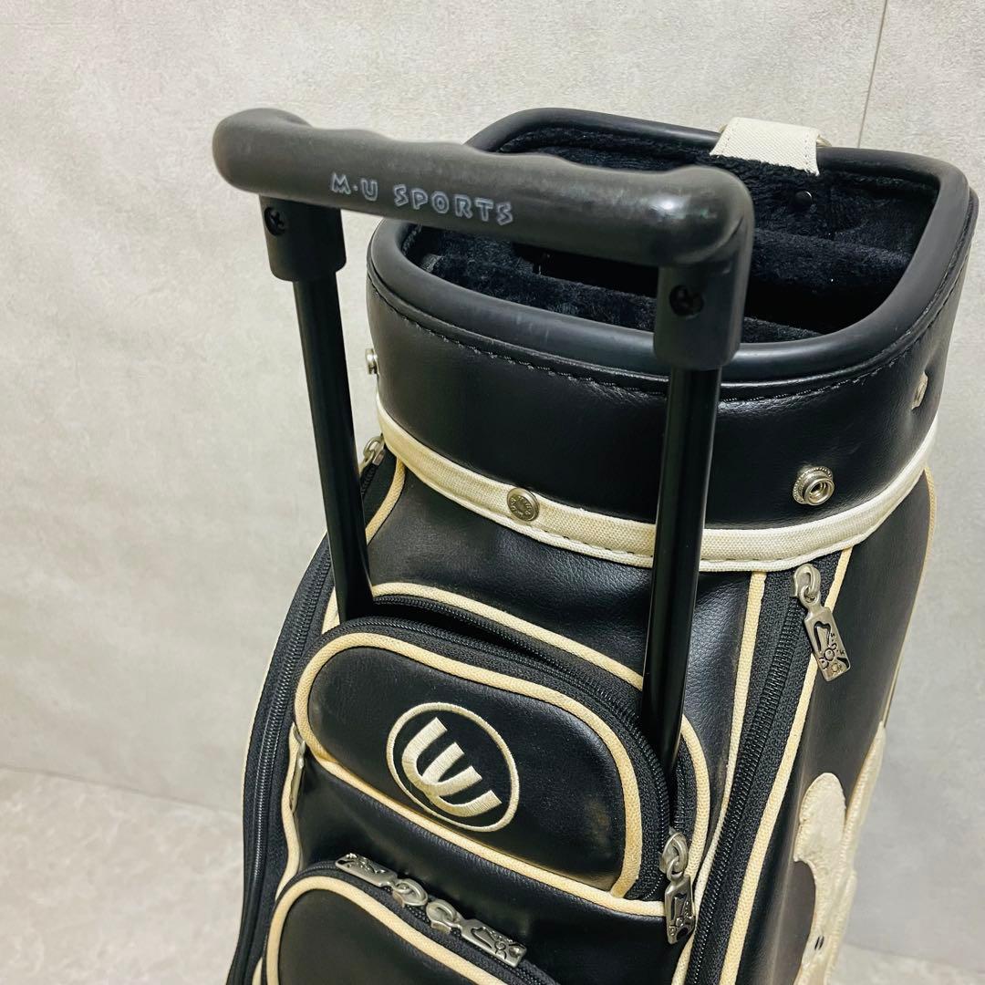 美品　エムユースポーツ カート付きキャディバッグ ゴルフバッグ ミエコウエサコ