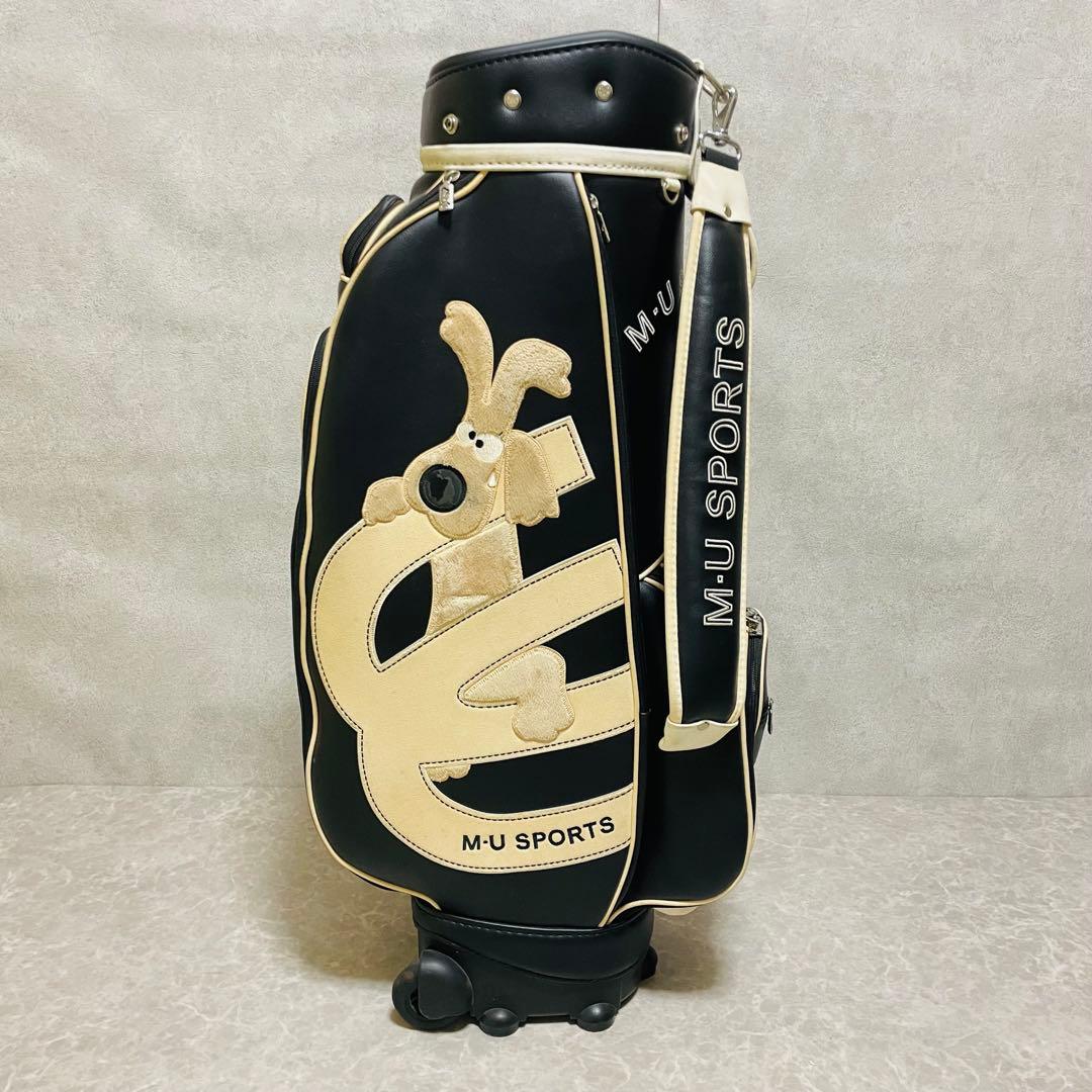 美品　エムユースポーツ カート付きキャディバッグ ゴルフバッグ ミエコウエサコ