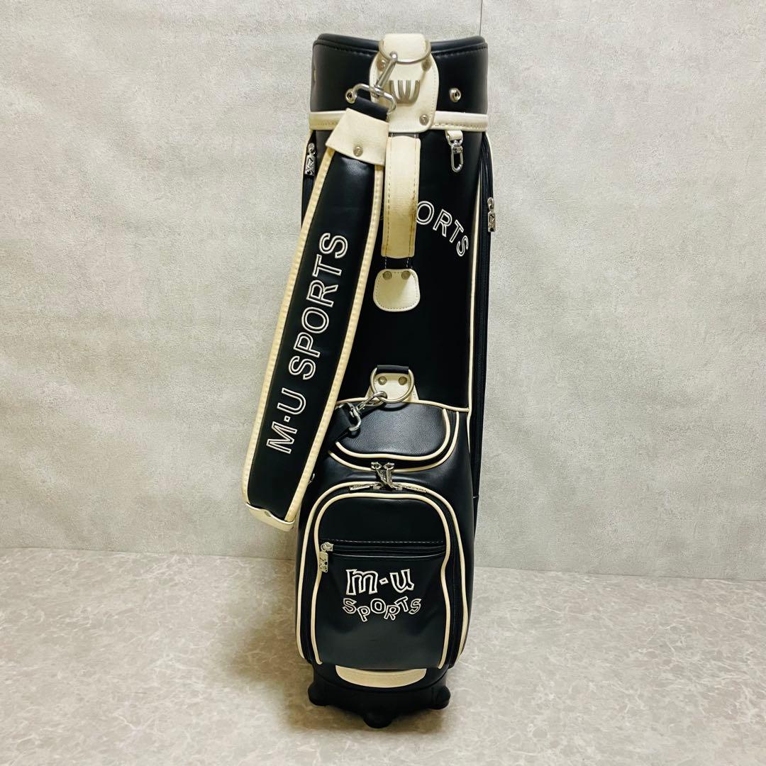 美品　エムユースポーツ カート付きキャディバッグ ゴルフバッグ ミエコウエサコ