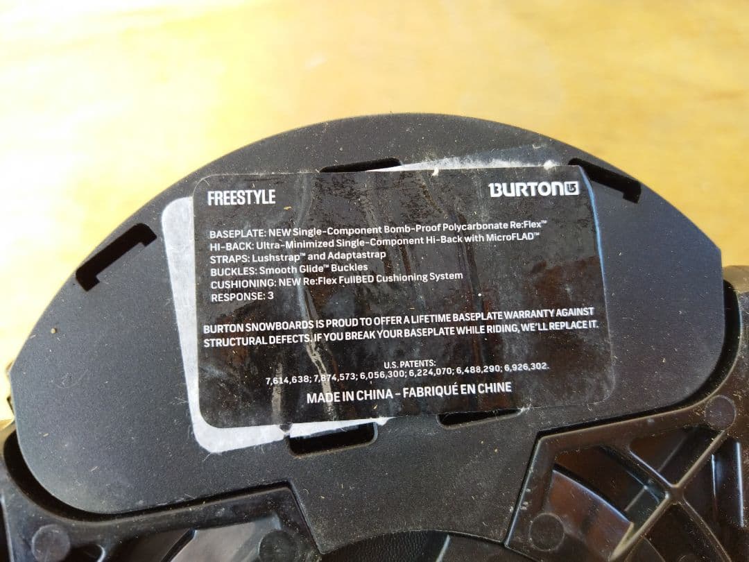 バートン　BURTON　FREESTYLE　Мサイズ　ビンディング　スノーボード