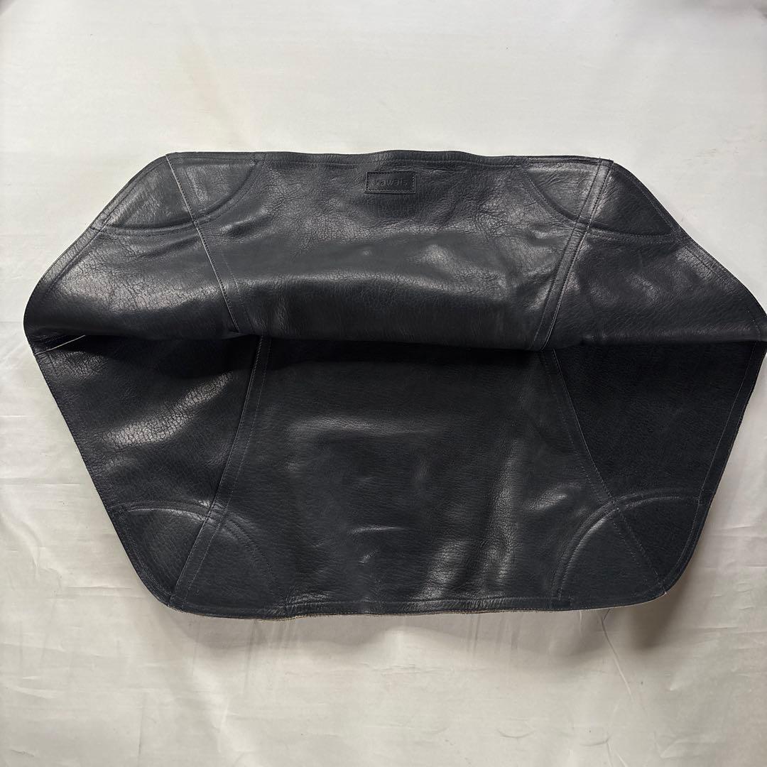 【kawais】 leather chair seat<garbon>_navy