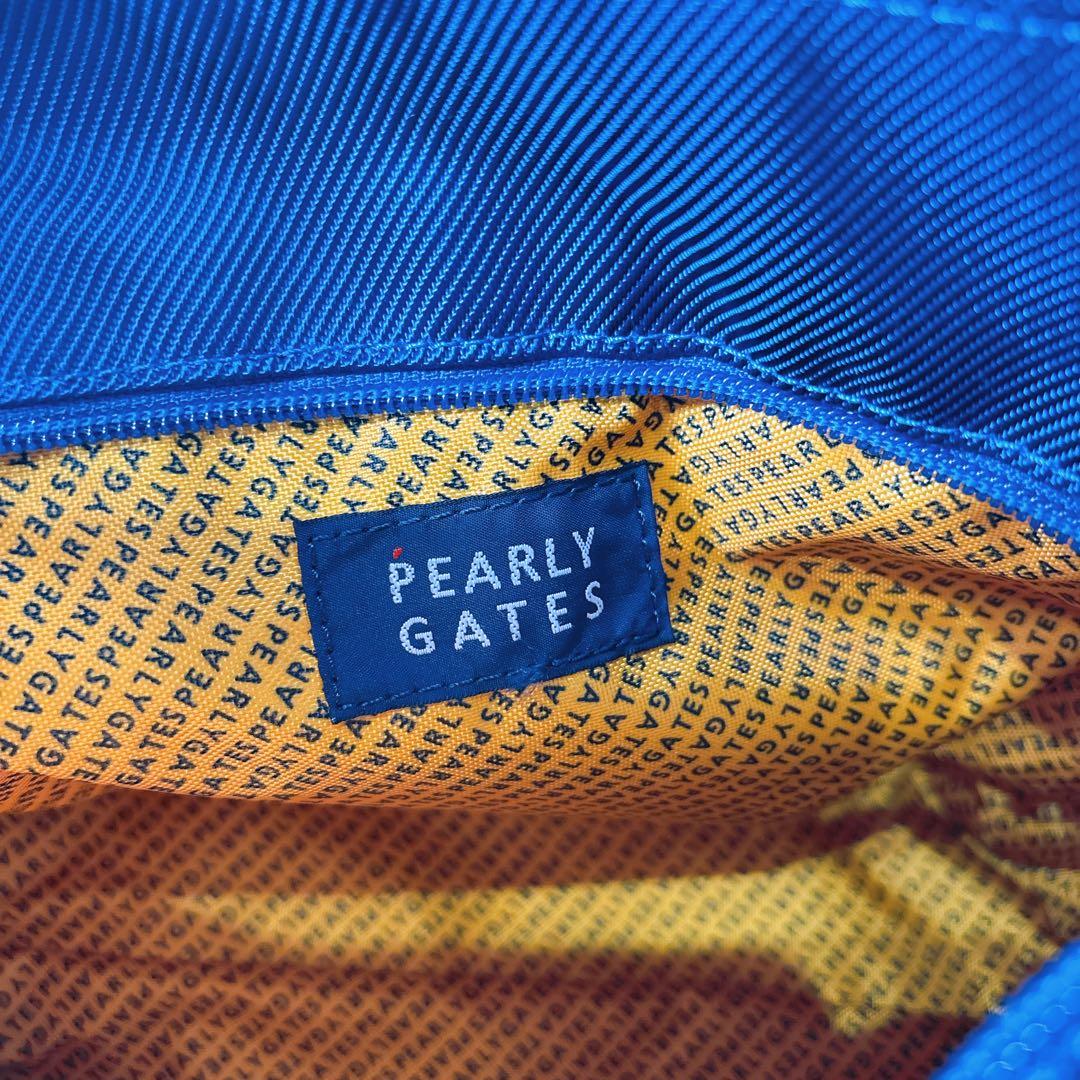【美品】PEARLY GATES パーリーゲイツ　カートバッグ　青　ニコちゃん