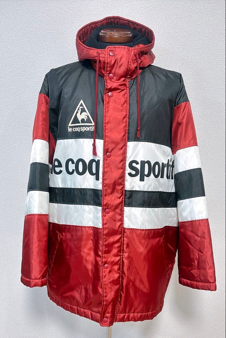 【le coq sportif】ダウンコート　スポーツウェア　赤　メンズ　LO