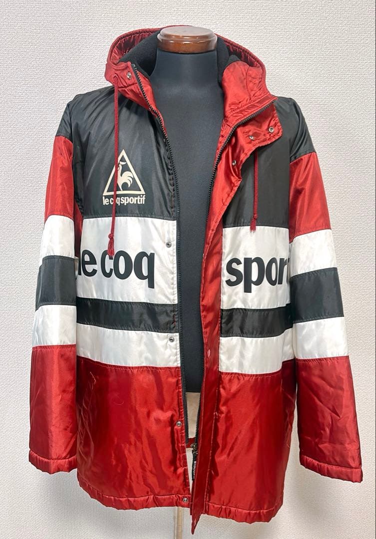 【le coq sportif】ダウンコート　スポーツウェア　赤　メンズ　LO