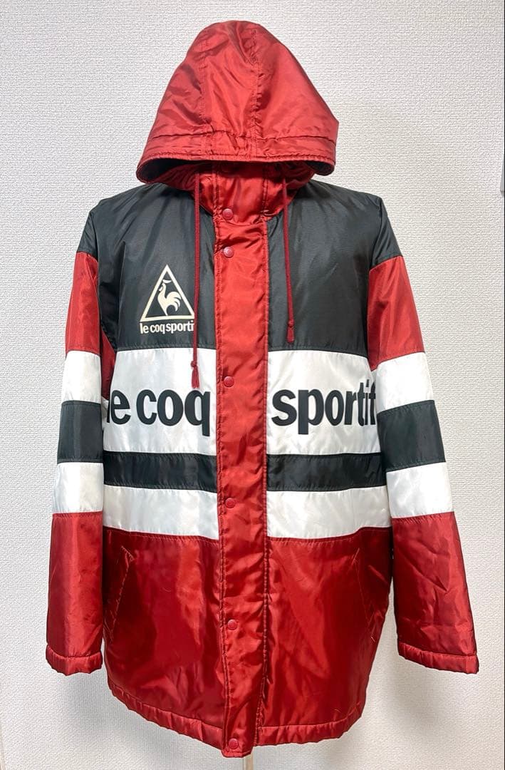 【le coq sportif】ダウンコート　スポーツウェア　赤　メンズ　LO