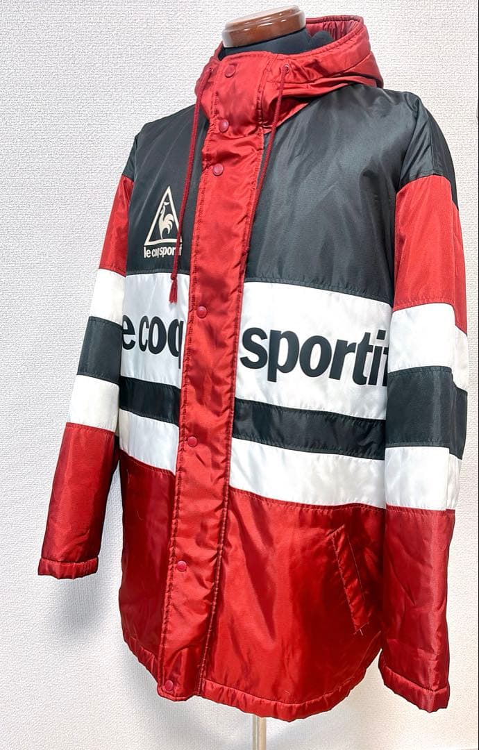 【le coq sportif】ダウンコート　スポーツウェア　赤　メンズ　LO