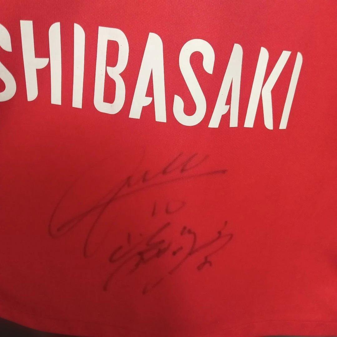 鹿島アントラーズ SHIBASAKI 10 サイン入りユニフォーム　L
