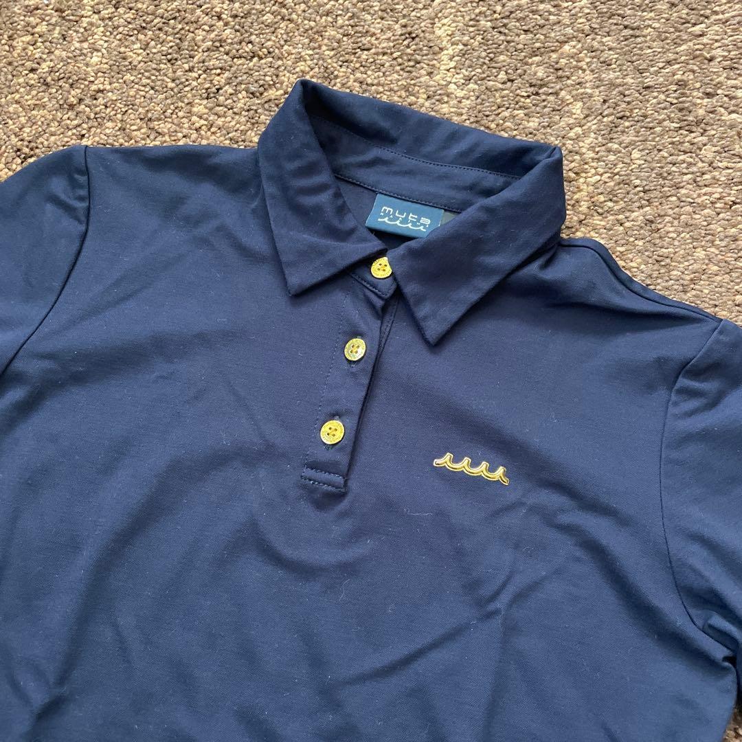 極美極上品 muta Marine ムータマリン レディース シャツ紺 サイズ1
