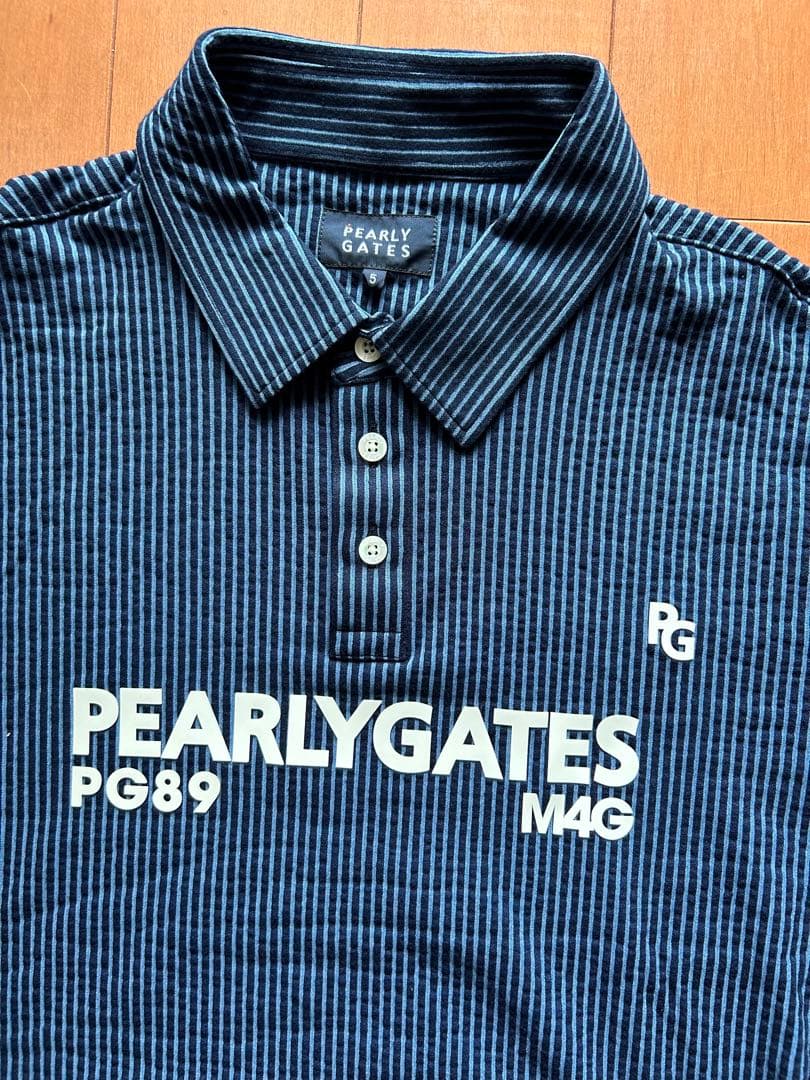 PEARLY GATES ストライプ ポロシャツ サイズL パーリーゲイツ