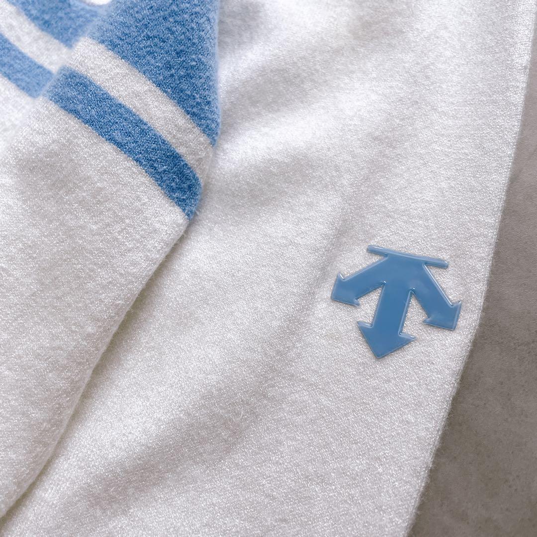 美品✨デサント ゴルフウェア セットアップ ニット キュロット プリーツ ロゴ入