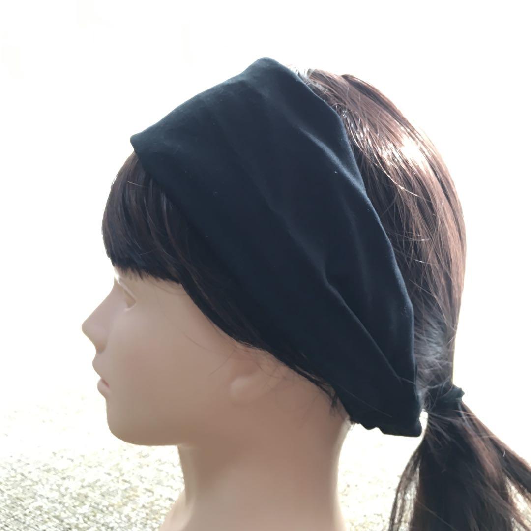 ヘアバンドタイプの三角巾（ちょうちょ刺繍）大人用　子ども用