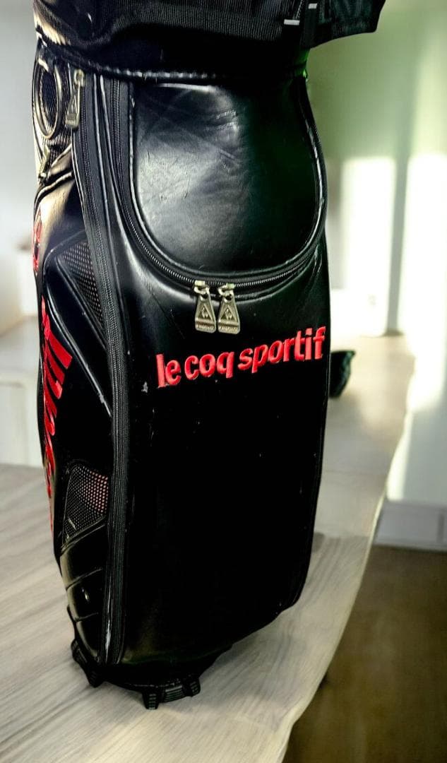 送料無料/美品　le coq sportif 高級ゴルフバッグ ブラック