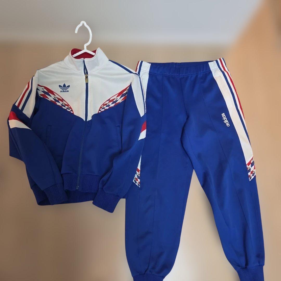 横浜マリノス モデル adidas ジャージ上下 青/白