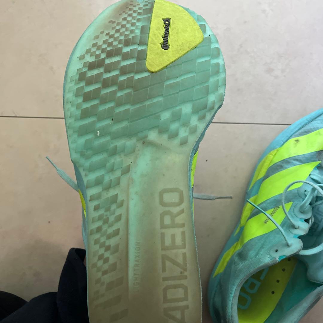 ADIZERO Japan9ランニングシューズ ライトブルー/イエロー