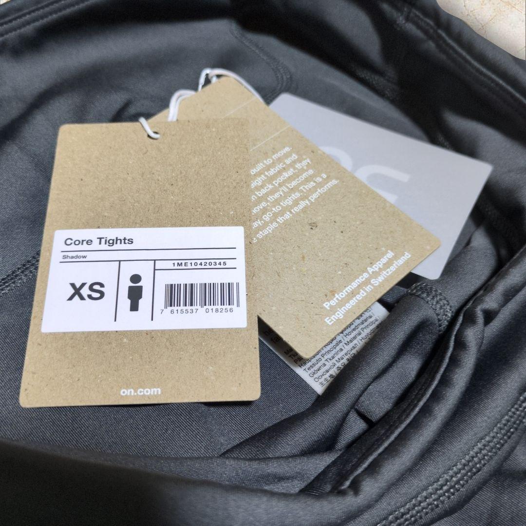 新品タグ付き on オン Core Tights コアタイツ 黒 メンズＳ