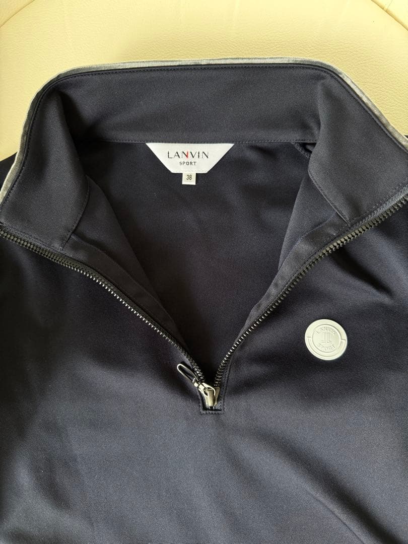LANVIN SPORTレディース ゴルフシャツ 38ネイビー