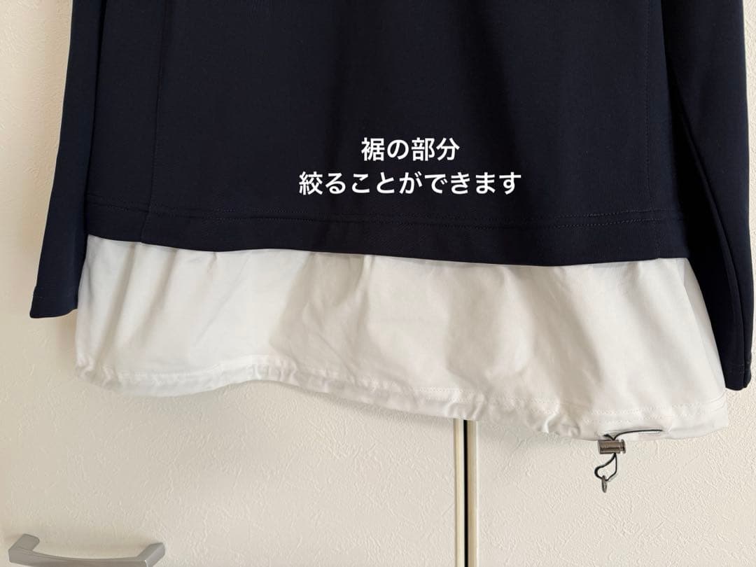 LANVIN SPORTレディース ゴルフシャツ 38ネイビー