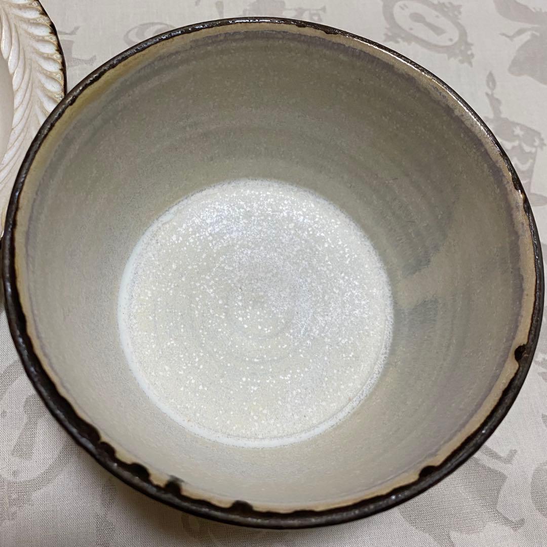 美品　はしもとさちえ　ボウル　深皿　しのぎ　リム