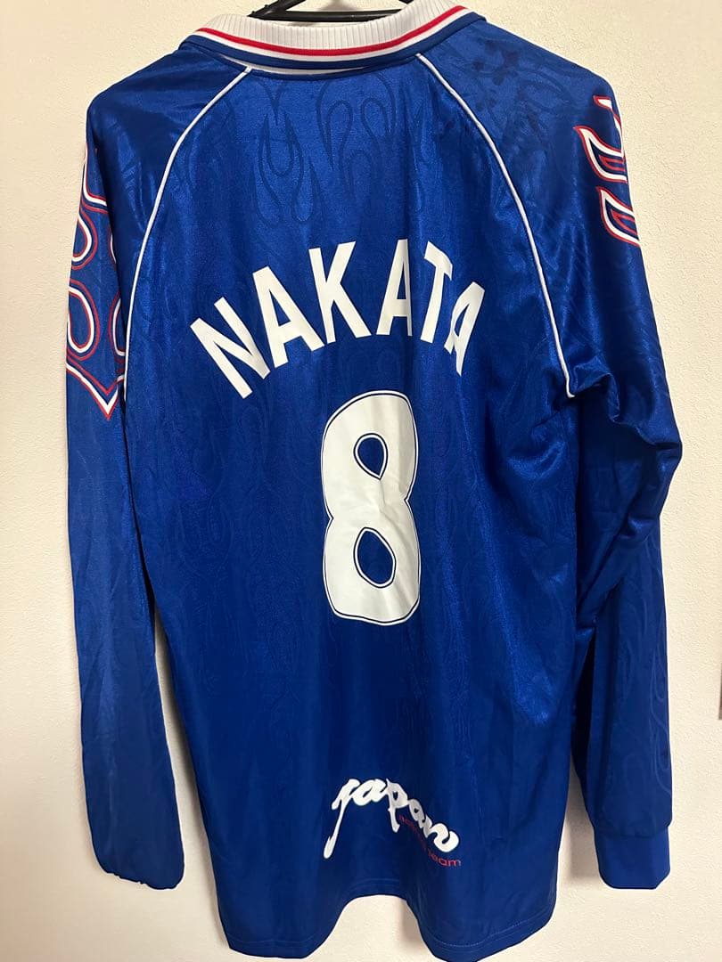 asics サッカーシャツ NAKATA 8 青