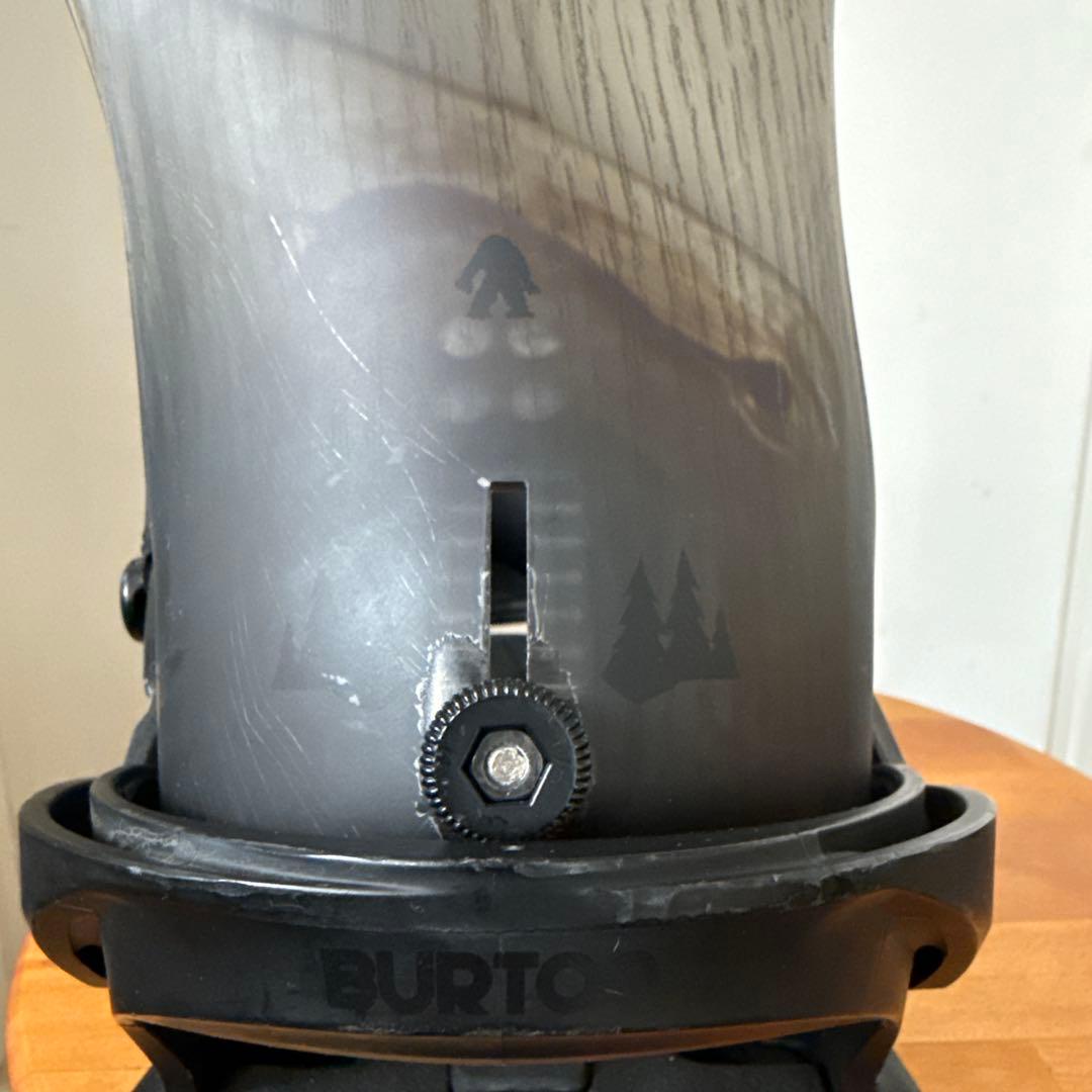 ボ*を様 BURTON LTD 木目　スノーボード ビンディング ブラック/サイ