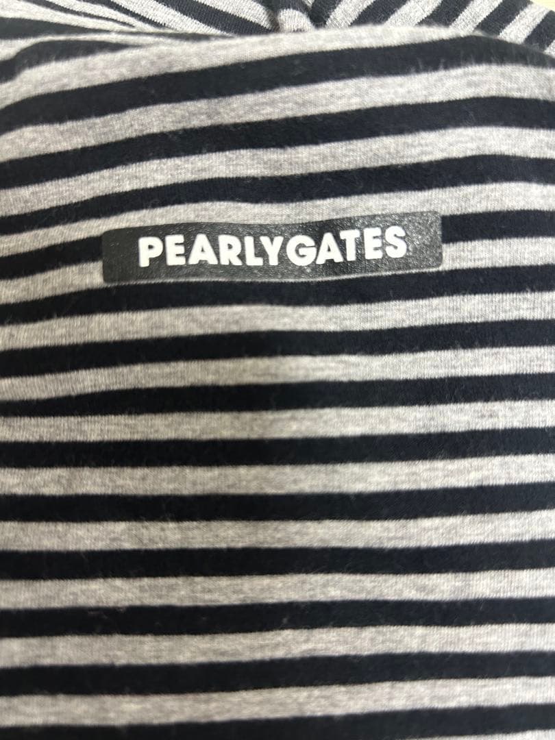 PEARLY GATES ボーダー　ハイネックカットソー　サイズ6