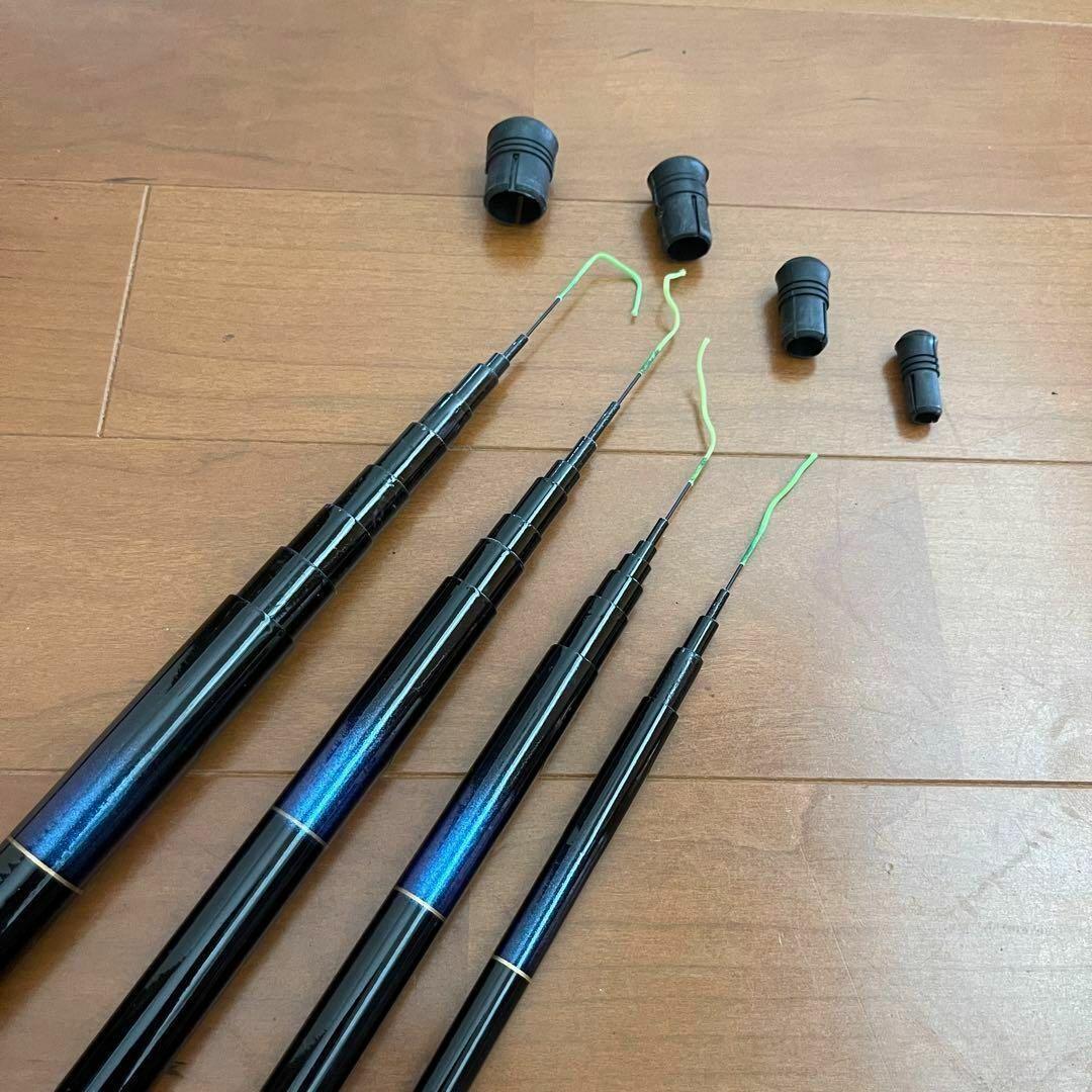 のべ竿　2.7m 3.6m 4.5m 5.4m 4本セット　渓流竿　軽量