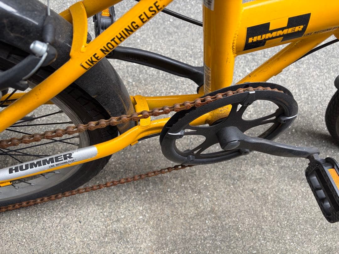 HUMMER 折りたたみ自転車 黄色
