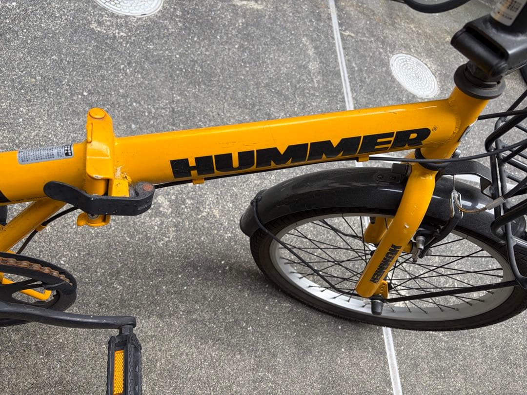 HUMMER 折りたたみ自転車 黄色