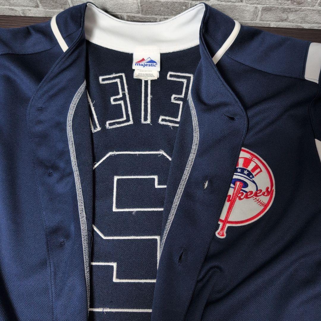 ヤンキース ジーター ユニフォーム 刺繍ロゴ 古着 ビッグシルエット MLB