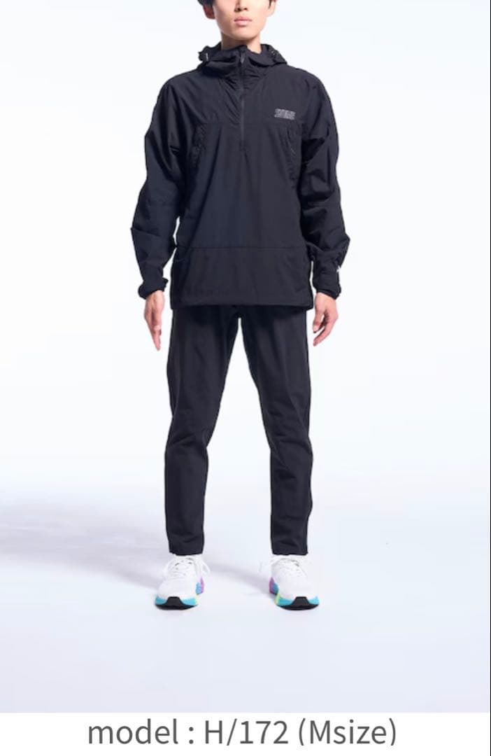 美品/SVOLME /Lサイズ/黒　ナイロンストレッチロングランパンツ