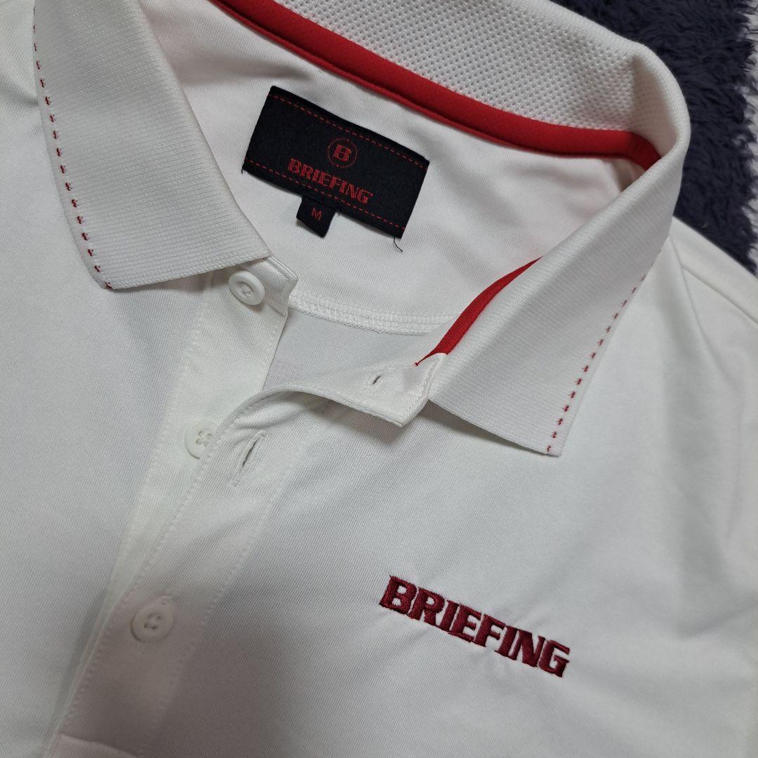 BRIEFING ホワイト ポロシャツ M
