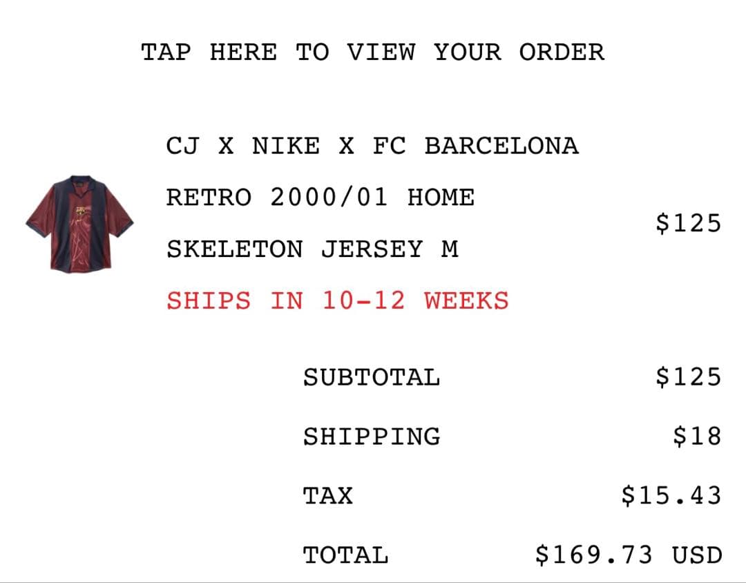 【正規品】Travis Scott Barcelona Retro2000/01