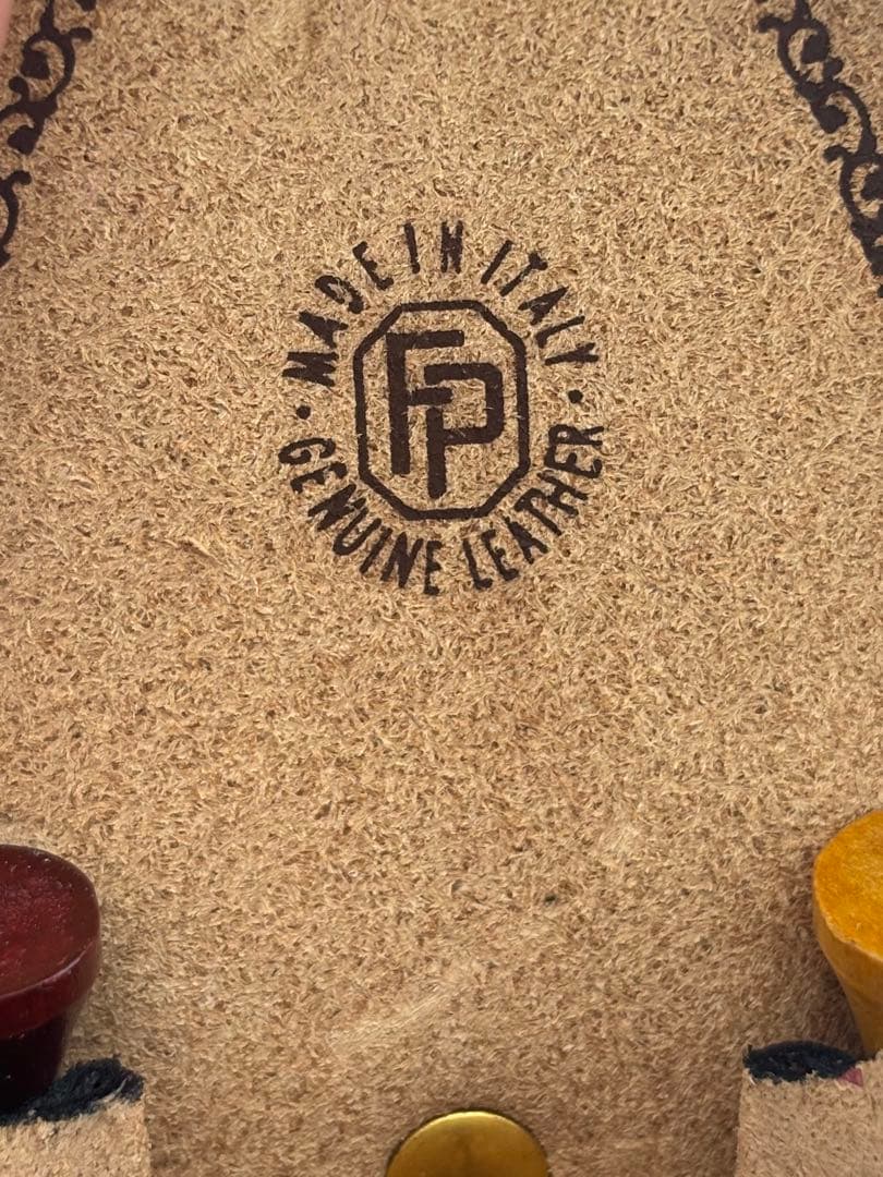 FP Pell 本革 ゴルフボールケース DAVID 2球 ティー付 赤