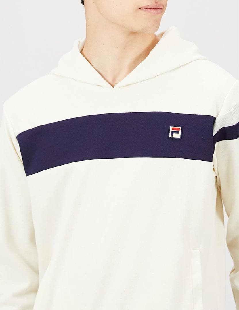 FILA フィラ テニスウェア テニスフーディープルパーカー白 メンズL新品