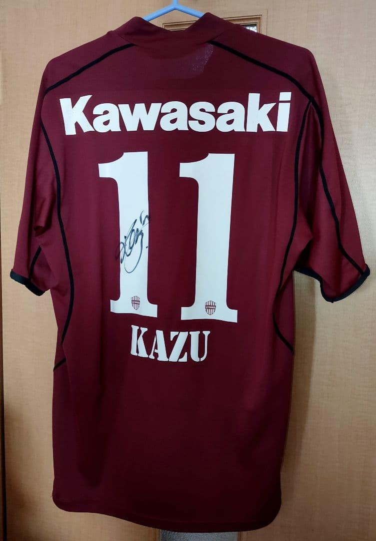ヴィッセル神戸 三浦知良 直筆サイン入りレプリカユニフォーム XO(2XL相当)