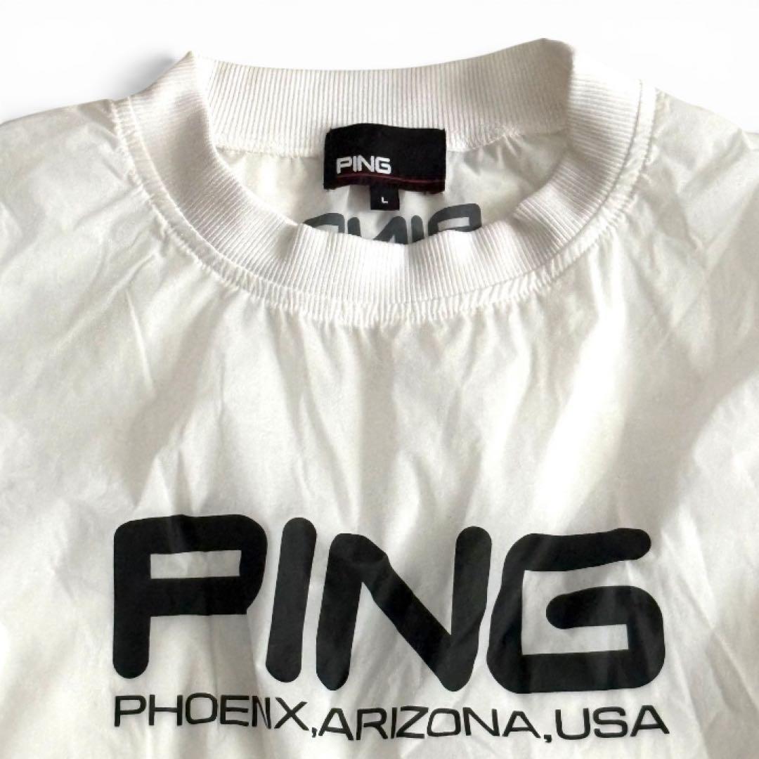 【美品】PING ピン ゴルフ コーデュラ ナイロン プルオーバー 白 L 希少