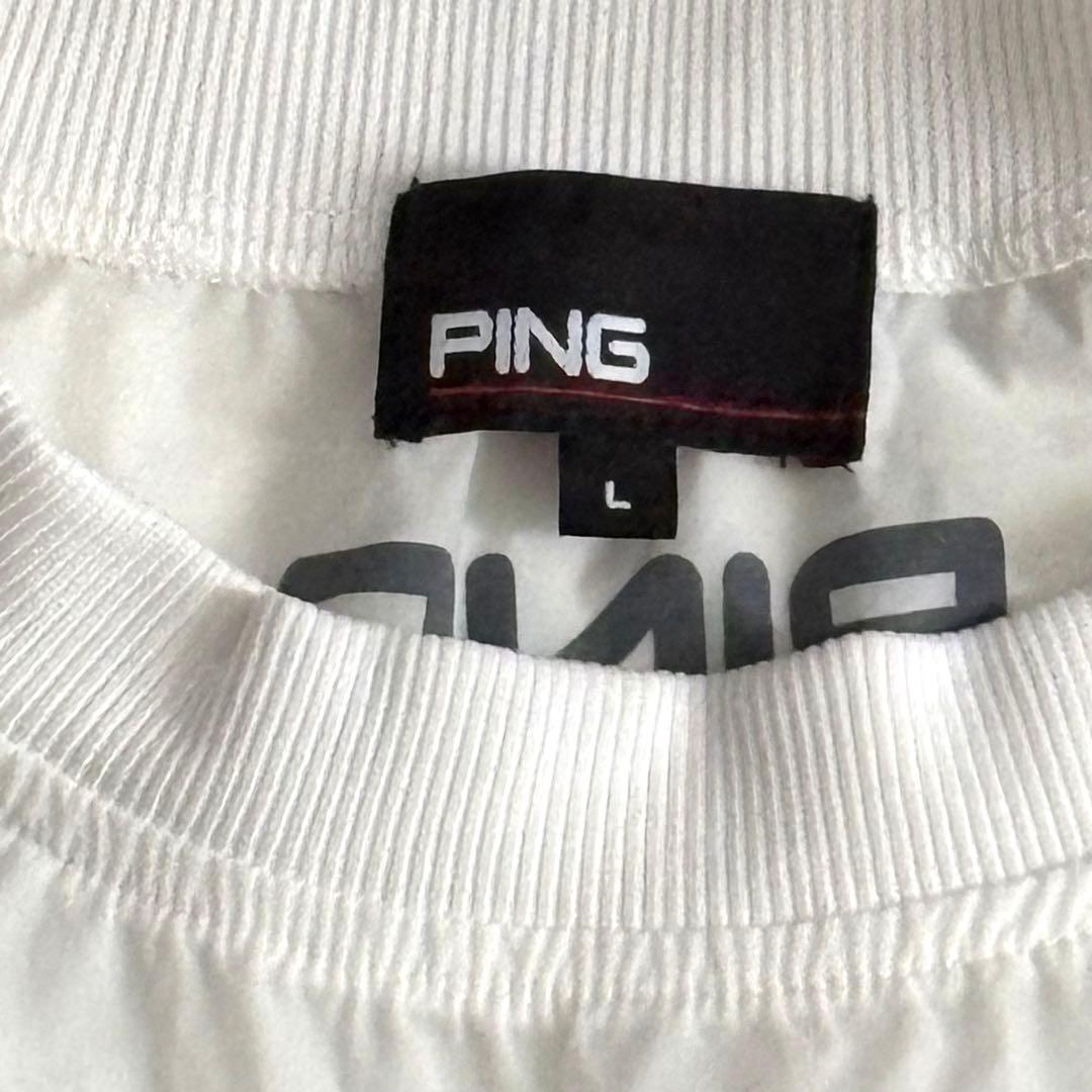 【美品】PING ピン ゴルフ コーデュラ ナイロン プルオーバー 白 L 希少