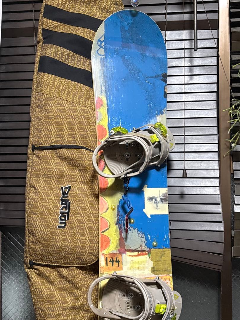 Burton 144cm スノーボード バインディング付き、ケース、K2ブーツ