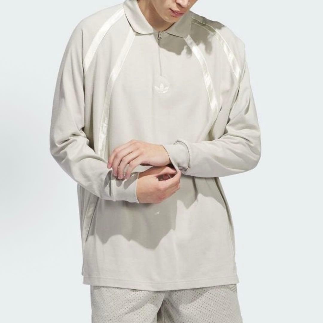 海外限定L ADIDAS ラグビー ポロTシャツ グレー　IR6379