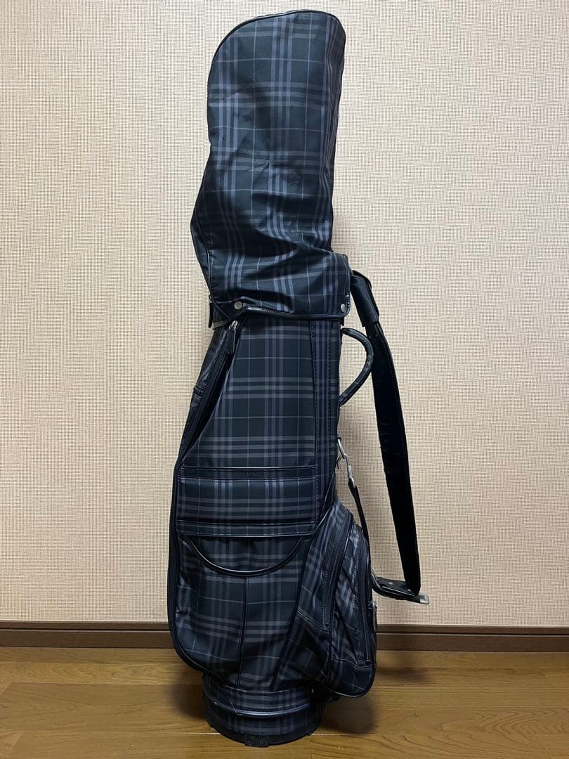 a493/美品★バーバリーBurberryダークノバチェック キャディバッグ