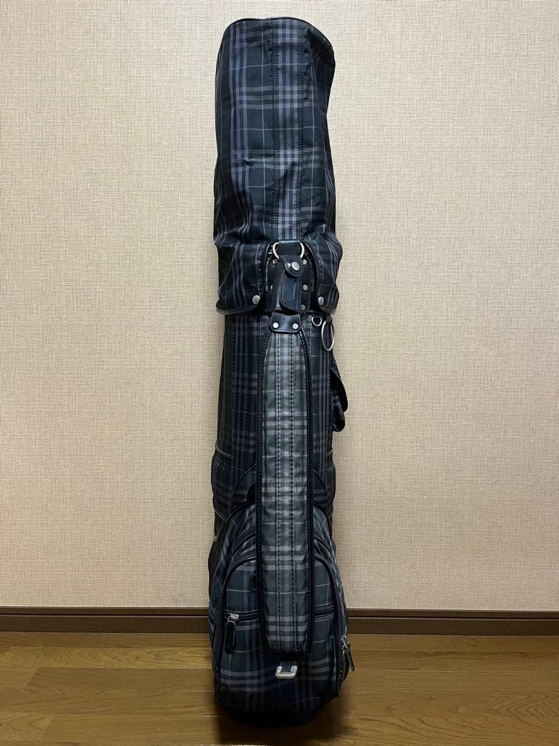 a493/美品★バーバリーBurberryダークノバチェック キャディバッグ