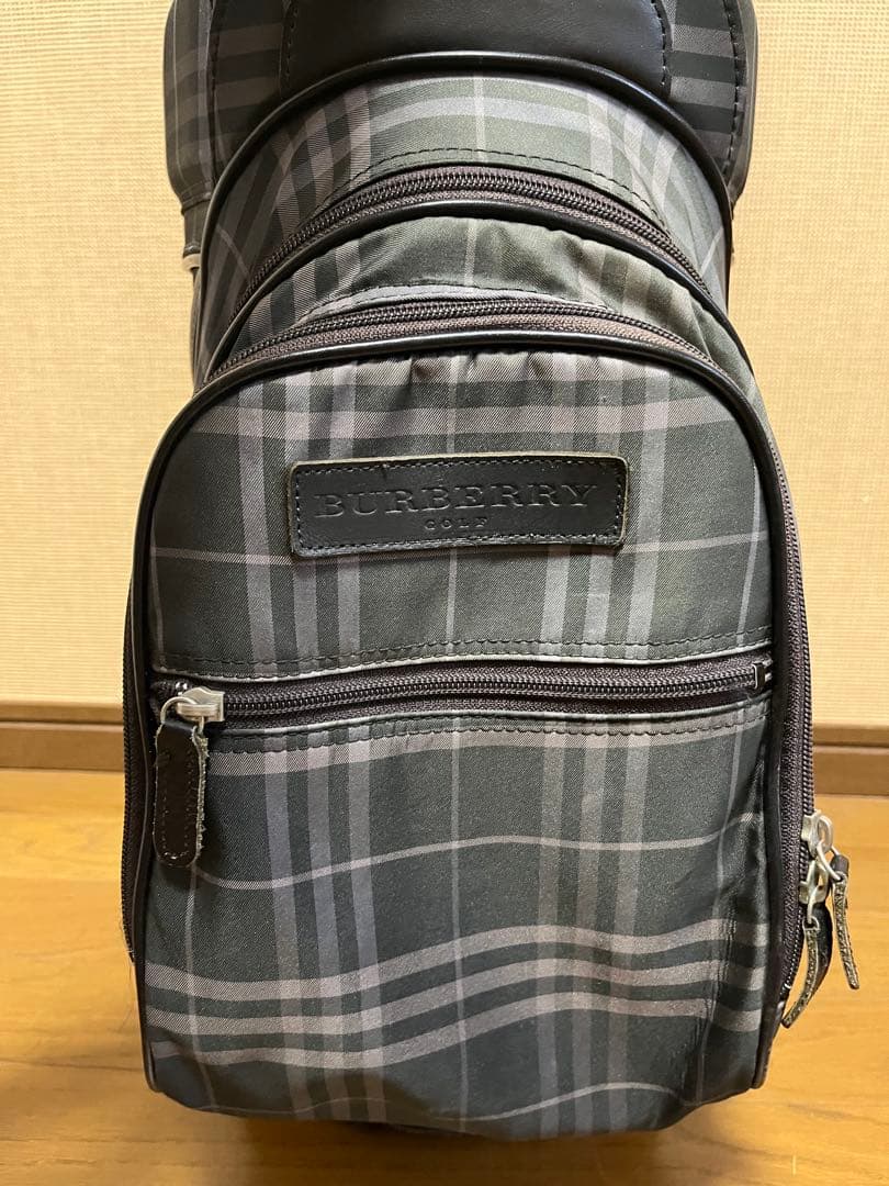 a493/美品★バーバリーBurberryダークノバチェック キャディバッグ