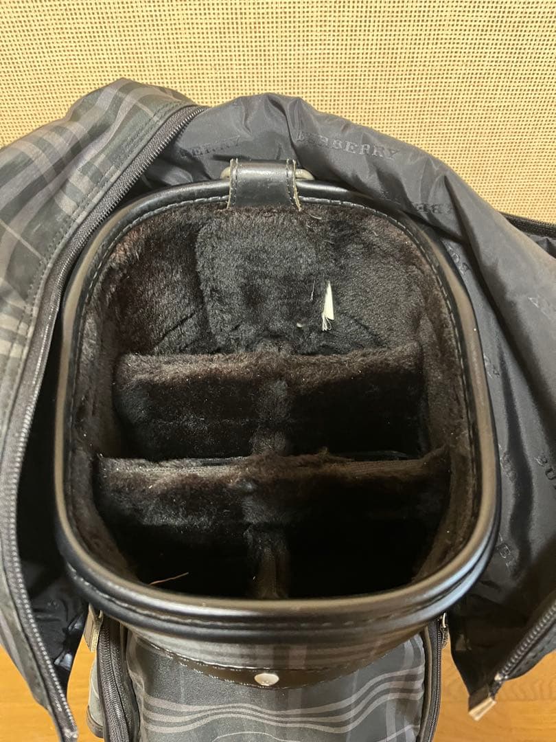 a493/美品★バーバリーBurberryダークノバチェック キャディバッグ