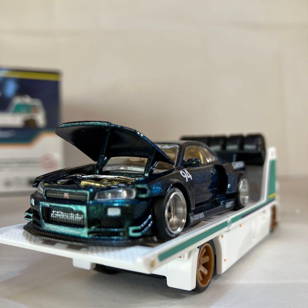 MINI GT☆街道ハウス／ホットウィール ⭐️グレッティ日産34R／積載車✨