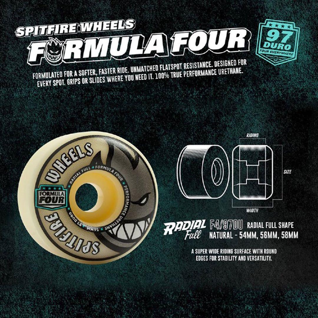スケートボード SPITFIRE FORMULA FOUR 97 DURO 54mm