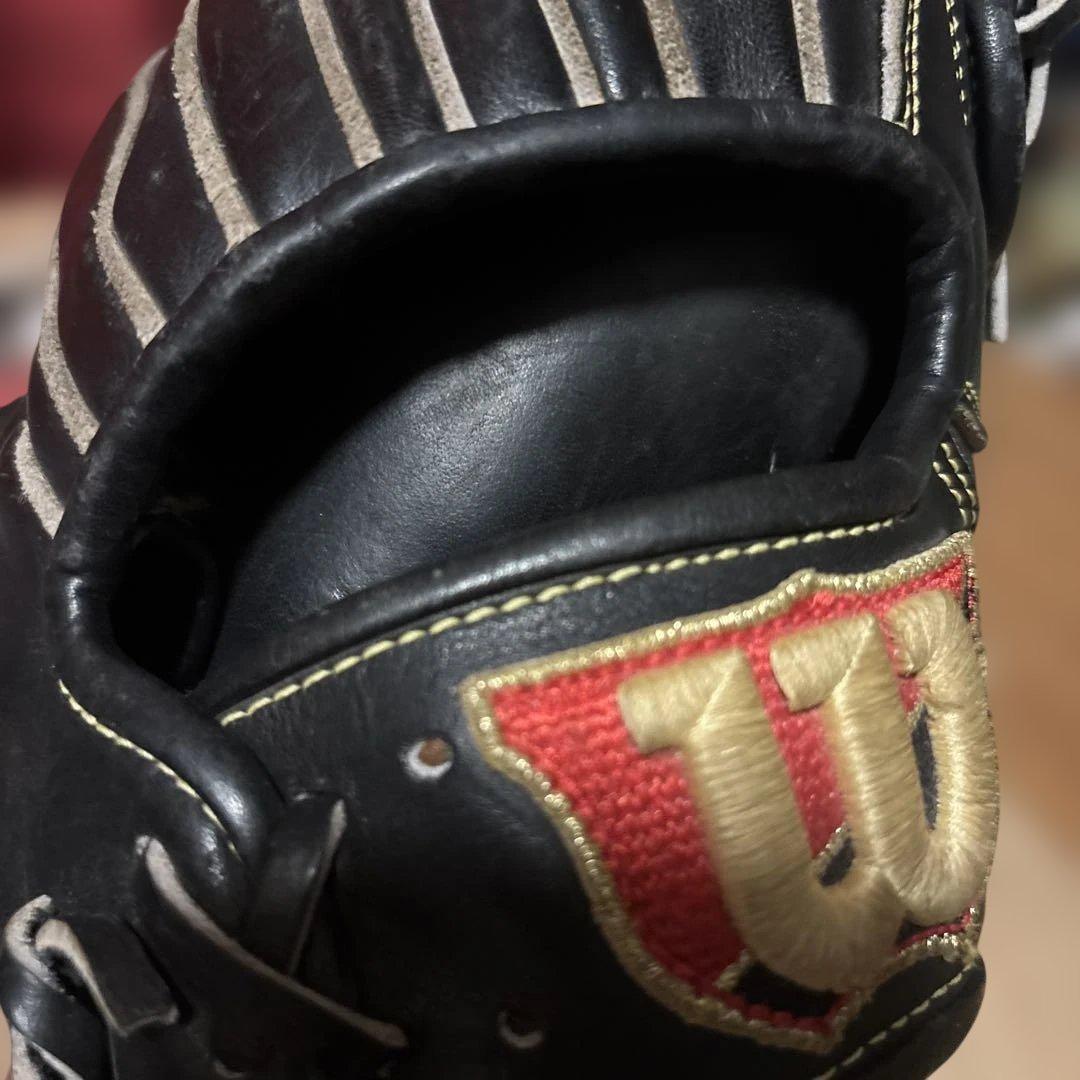 Wilson ブラック 軟式グローブ ストライプデザイン