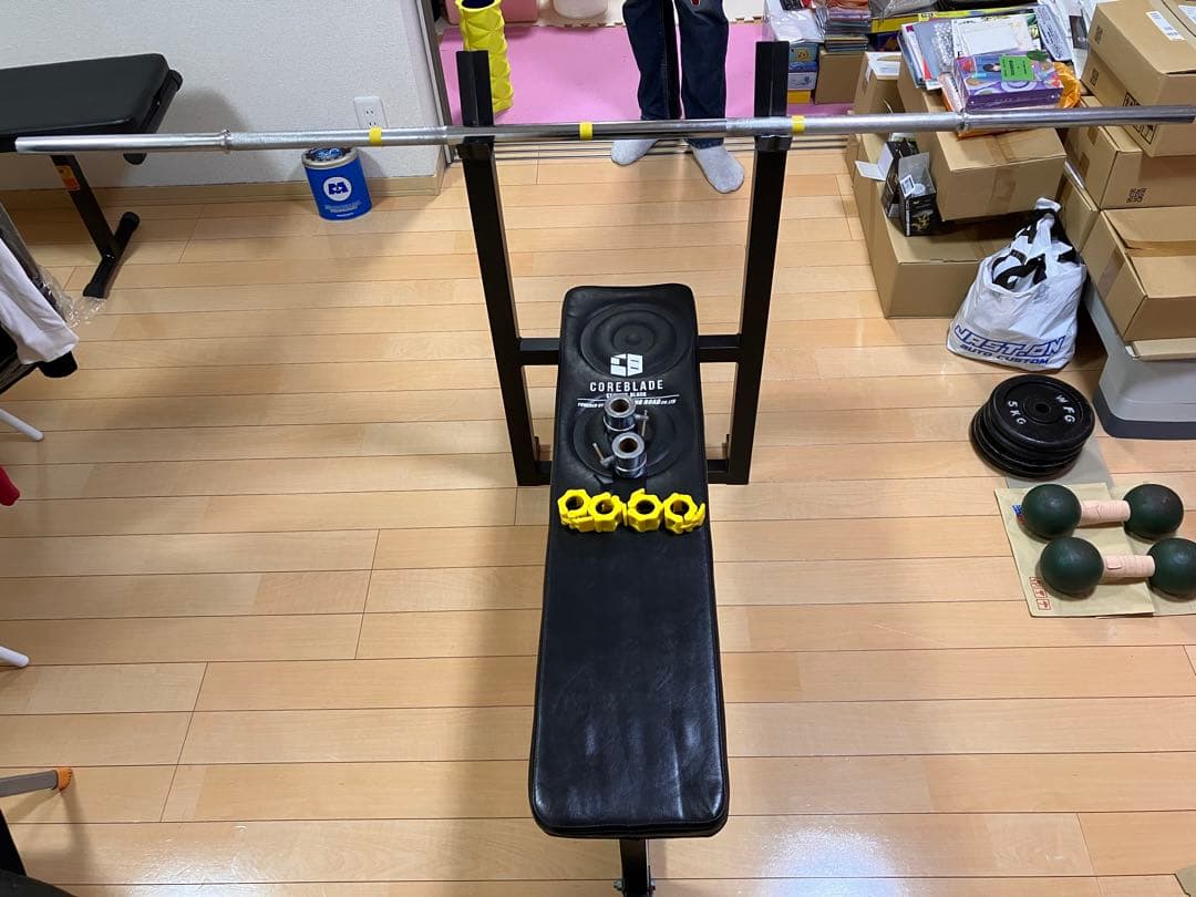 松戸市周辺　引取限定 筋トレ一式セット ベンチプレス可 約40kg ダンベル